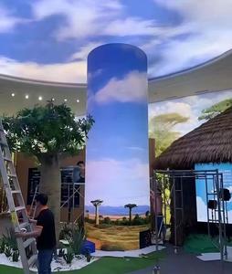 Đường cong tròn mềm quảng cáo biển quảng cáo dẫn hình trụ hiển thị linh hoạt Vòng màn hình cho trụ cột và tường gắn - Product Image 1