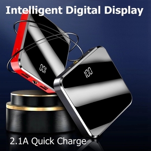 Ưu Đãi Đặc Biệt 2.1A Sạc Nhanh USB Loại C Mini Square Powerbank 10000MAh Ngân Hàng Điện Cầm Tay Với Đèn Pin <span class=keywords><strong>Led</strong></span> - Product Image 4