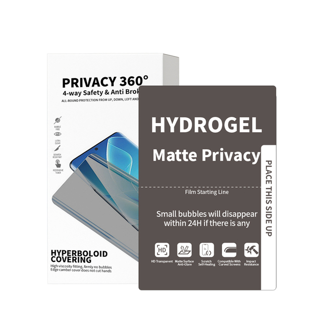 3 Layers Matte Wet Installation Universal Anti-spy TPU GPS Compatible Mobile Phone Screen Protectors Sheets Custom Soft Hydrogel
