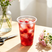 Gobelets transparents en PLA de qualité supérieure pour boissons froides, avec logo personnalisé, emballage jetable pour café glacé et jus