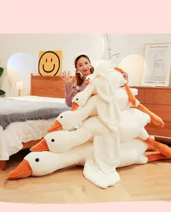 New Funny Sand Big Size Duck Plush Toy Doll White Goose Toys Soft Sleeping Goose Plush Pillow Cushion Plush Toy