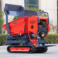 Mini Dumper en Oferta, Camión Volquete Diésel de 500 kg, Mini Transportador Hidráulico para el Transporte de Materiales de Construcción