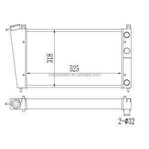 Radiateur en aluminium, haute performance, pour <span class=keywords><strong>Volkswagen</strong></span> Golf <span class=keywords><strong>MK1</strong></span> <span class=keywords><strong>CADDY</strong></span> SCIROCCO GTI SPEC / SEAT TOLEDO 1981 — 1999 - Product Image 1