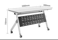 Table de conférence pliante extensible en bois blanc moderne et simple avec roulettes pour la maison, le bureau et l'usage commercial