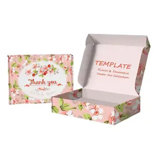 Boîte d'expédition de papier de marque de luxe pour ensemble de carton imprimé personnalisé pour maquillage cosmétique Boîte postale