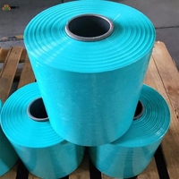 Film d'ensilage bleu, fabricant de film étirable pour balles agricoles, usine de film d'emballage, vente en gros, taille personnalisée
