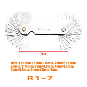 Chuyên nghiệp bán kính R1-7 đo chính xác thép không gỉ lõm lồi hồ quang công cụ đo lường - Product Image 6
