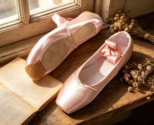 Higher Quality Tie Ballet Point <strong>Shoes</strong> Women Ballerina Dance Slippers Ribbon Pointe <strong>Shoes</strong> for School or Home - Product Image 2