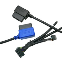 Câble de diagnostic automobile personnalisé SAE J1962 OBD2 16P, faisceau de câblage universel OBD