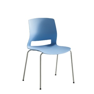Silla de Oficina Apilable de Plástico sin Brazos con Estructura Metálica, Silla para Visitantes, Personal de Capacitación, Silla para Invitados en Salas de Conferencia - Product Image 1