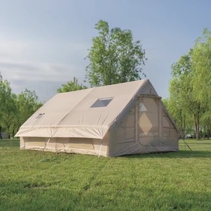 12 ㎡   <span class=keywords><strong>Tente</strong></span> de camping gonflable en tissu Oxford 420D, double porte, double fenêtre de toit, imperméable 5000 mm, pour le glamping - Product Image 1