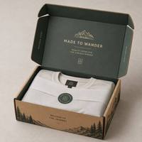 Boîte d'expédition en carton ondulé personnalisée pour l'e-commerce, vêtements, t-shirts, emballage d'abonnement avec logo