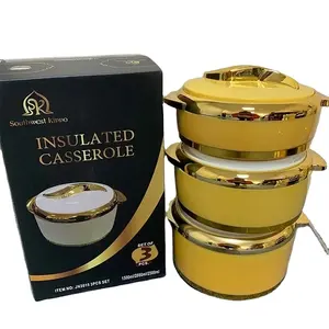 Olorful-Juego de calentador de alimentos redondo para almacenamiento y contenedor, 1,5 L + 2L + 2,5 L ahahrain, juego de cazuela de olla caliente aislada