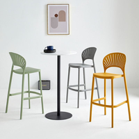 Meubles de restaurant industriels Harry Bertoia, tabouret de bar en plastique haute résistance avec structure en fer, 76 cm, pour la maison, le bar, la salle de sport