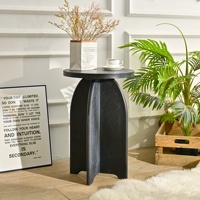 Table basse INNOVA en bois noir, écologique, durable, moderne, décorative, pour salon, facile à assembler