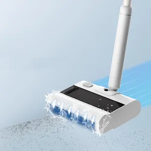 防水1800毫安可充电电动地板清洁灰尘拖把智能超细纤维湿干地板拖把