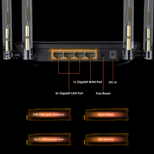 เราเตอร์เกมมิ่ง Wavlink BE5100 Wi-Fi 7 แบบดูอัลแบนด์ 4096-QAM รองรับโหมด EverythingMesh/เราเตอร์/AP/รีพีทเตอร์ พร้อมเสาอากาศภายนอก WEP 4 เสา - Product Image 4