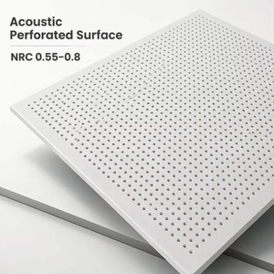 <span class=keywords><strong>Pannelli</strong></span> Acustici Perforati in PVC per Controsoffitti in Gesso, Formato 2x2, 600x600x12.5mm Pannello in Cartongesso 4x8 600x600mm con Griglia - Product Image 4
