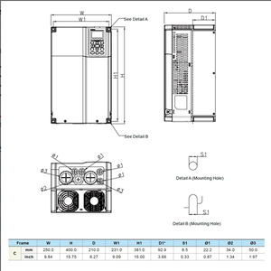 VFD220C43A-21 22KW 30HP 460VAC 45A 3เฟส C2000 VFD + ความถี่ซีรีส์ - Product Image 1