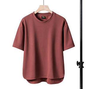 Fabricant de vêtements pour hommes, vente en gros, tricots personnalisés, t-shirt en tricot à épaules tombantes et manches courtes, t-shirts pour hommes grandes tailles - Product Image 2