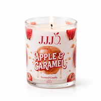 Bougie votive artisanale en cire de soja avec logo personnalisé gratuit, dans un luxueux bocal en verre, parfumée, biologique, longue durée, pour Noël et mariage