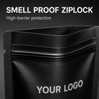 Sachet Mylar Noir Mat de Qualité FDA Supérieure, Anti-Odeur, Ziplock, Doypack Autoportant pour Emballage Alimentaire de Luxe, Personnalisé, Haute Barrière