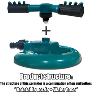360 độ tự động Floppy ROTARY xoay vườn nước phun nước nhựa 3-cánh tay phun nước tưới cỏ hệ thống - Product Image 2