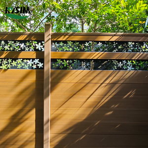 Clôture de sécurité de jardin à installation facile de conception moderne Clôture d'intimité en bois Matériaux en bois Clôture préfabriquée bon marché en WPC pour l'extérieur - Product Image 1