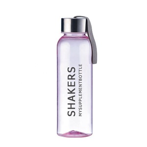 Botellas de Bebidas Reutilizables de Plástico, Libres de BPA, Botella de Agua Transparente con Tapa de Acero Inoxidable <span class=keywords><strong>para</strong></span> Jugo de Frutas - Product Image 1
