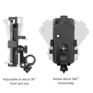 Soporte para teléfono de bicicleta Yueli, de una pieza, con bloqueo de plástico, ajustable, con rotación de 360 grados, para bicicleta eléctrica y motocicleta. - Product Image 1