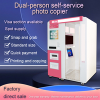 Cabina de Fotos Personalizada, Impresora de Fotos para Pasaporte, Máquina Expendedora, Software de Proveedor de Alta Tecnología Remoto, Logotipo, Máquina de Fotos
