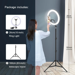 Aro de Luz LED Regulable para Selfies con Soporte para Teléfono y Trípode USB para Videos de TikTok, Maquillaje y Fotografía - Product Image 4