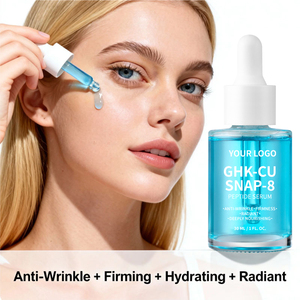 Siero Viso OEM/ODM/<span class=keywords><strong>OBM</strong></span> con Peptide GHK-Cu Snap-12 per Riduzione Rughe e Riparazione della Pelle, 10.000ppm Peptide di Rame Blu GHK-Cu - Product Image 2