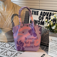 Groothandel 2026 Schattige Fruitprint Gebreide Tote Bag Grote Capaciteit Draagbare Handtas Reistas Make-up Opberg Emmersak voor Vrouwen