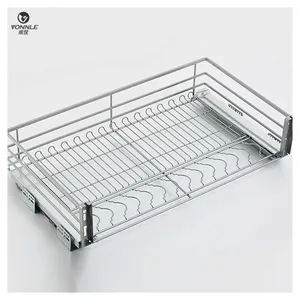 Kitchen Pull Type Stainless Steel Pull Drawer Basket Stainless Steel Kitchen Drawer Basket