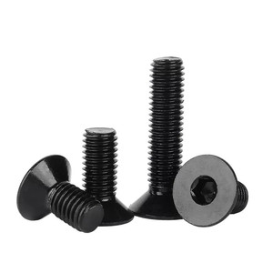 Grade 10.9/12.9 Black M2 M2.5 M3 M4 M5 M6 Din7991 Carbon Steel Allen Hexagon Bolt Hex Socket Flat Head Countersunk <b>Screw</b> - Product Image 1