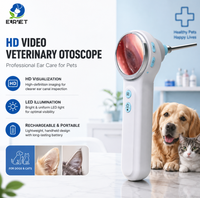 Otoscope vétérinaire numérique HD EURVET, endoscope auriculaire portable rechargeable pour clinique vétérinaire (chiens et chats)