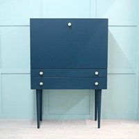Bureau de secrétaire moderne du milieu du siècle, pliable et réglable, avec tiroirs, pour bureau compact à domicile, OEM