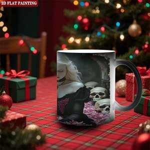Frosted Black <b>Ceramic</b> <b>Mug</b> 11oz Heat Sensitive Daily Office Cup - Product Image 2