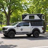 Tente de toit pliable légère et étanche de style moderne pour camping-car, auvent rigide pour camionnette, idéale pour le camping