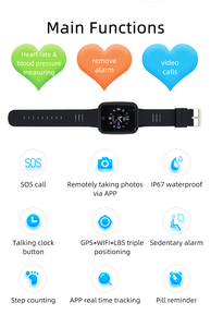 4G SOS alarme à une touche montre pour personnes âgées détection de chute GPS Tracker collecte de données vitales rappel de pilule Smartwatch pour personnes âgées - Product Image 3