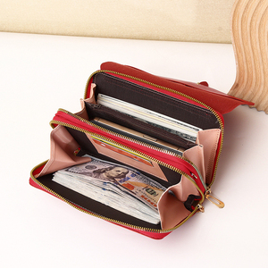Nouveau sac à bandoulière long pour femme avec fermeture éclair double couche, portefeuille et pochette de rangement intégrée - Product Image 3