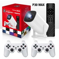 Projecteur P30 MAX Projecteur professionnel pour jeux à domicile avec deux manettes de jeu et hôte WIFI BT Projecteur pour PS4 Pro