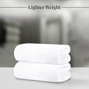 Serviette de toilette en tissu éponge doux, écologique, petite et carrée, 100% coton blanc, pour hôtel - Product Image 3