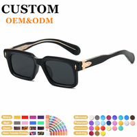 Lunettes de soleil polarisées de luxe pour hommes, style rétro, monture carrée, protection UV400, gravées, modèle 2026