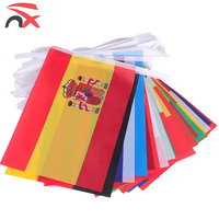 Bas Prix Vente Chaude 21*14 Cm 20*28 Cm Polyester National Bunting Drapeau Chaîne Pays Drapeau Bannière pour Drapeau Suspendu Décoratif