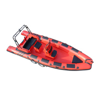 RIB 680B Bateau pneumatique de pêche avec tube en PVC et coque en fibre de verre homologuée CE