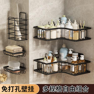 Étagère d'angle moderne à 2 niveaux en métal pour cuisine et salle de bain avec design de drainage, multifonctionnelle et gain de place - Product Image 2