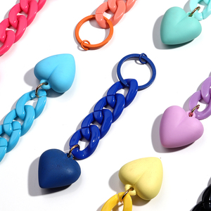 Nuovo anello <span class=keywords><strong>portachiavi</strong></span> in plastica acrilica per ragazze e <span class=keywords><strong>donne</strong></span> che amano il <span class=keywords><strong>portachiavi</strong></span> del cuore con vernice Spray gioielli di moda per regali di nozze per feste - Product Image 5