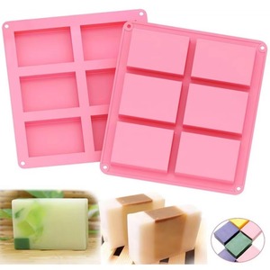 Moule en silicone rectangulaire à 6 cavités, qualité alimentaire, antiadhésif, pour la fabrication de savon, plateau de cuisson multi-usages pour savon artisanal et gâteaux faits maison - Product Image 3